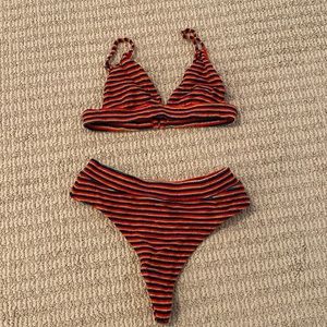 Frankie's Bikinis Sunset Stripe Set